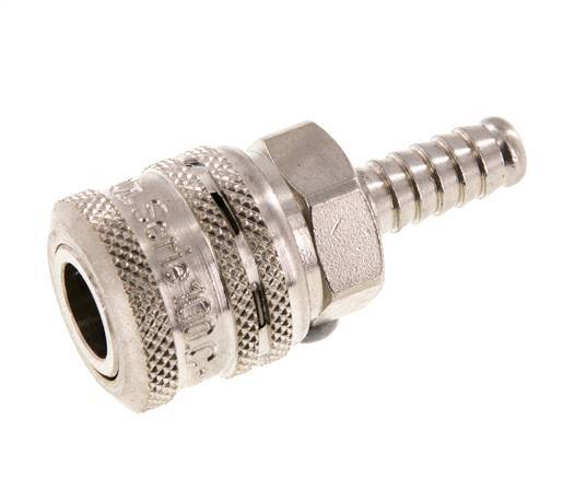 Steel DN 7.2 (Euro) Safety Air Coupling Socket 8 mm Hose Pillar