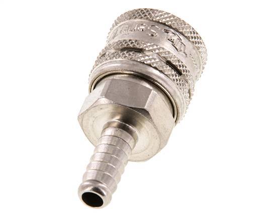 Steel DN 7.2 (Euro) Safety Air Coupling Socket 8 mm Hose Pillar