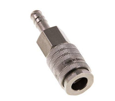 Stainless steel DN 7.8 Air Coupling Socket 8 mm Hose Pillar Double Shut-Off