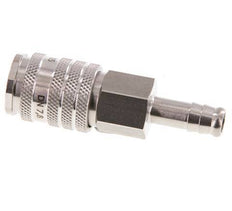 Stainless steel DN 7.8 Air Coupling Socket 9 mm Hose Pillar Double Shut-Off