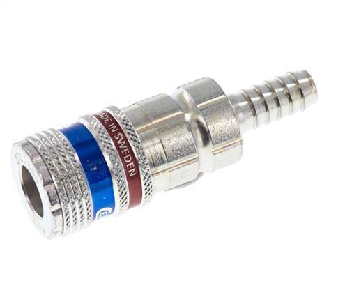 Steel/brass DN 7.6 (7.2 Euro) Safety Air Coupling Socket 9 mm Hose Pillar