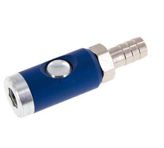 Hardened steel DN 7.4 Safety Air Coupling Socket with Push Button 13 mm Hose Pillar
