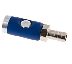 Hardened steel DN 7.4 Safety Air Coupling Socket with Push Button 13 mm Hose Pillar