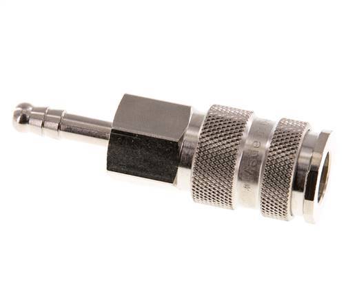 Hardened steel DN 7.8 Air Coupling Socket 6 mm Hose Pillar