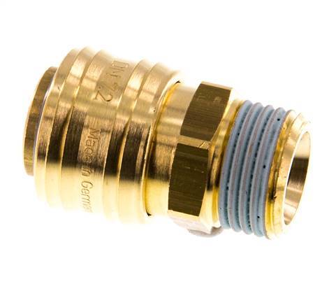Brass DN 7.2 (Euro) Air Coupling Socket G 1/2 inch Male