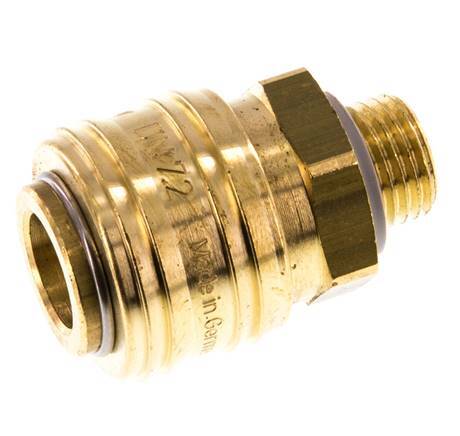 Brass DN 7.2 (Euro) Air Coupling Socket G 1/4 inch Male