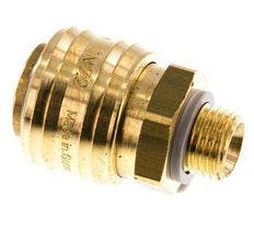 Brass DN 7.2 (Euro) Air Coupling Socket G 1/4 inch Male