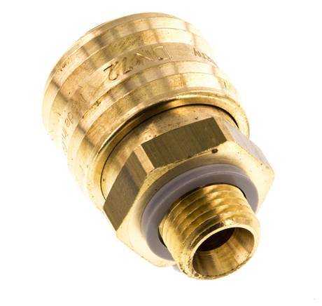 Brass DN 7.2 (Euro) Air Coupling Socket G 1/4 inch Male