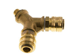 Brass DN 7.2 (Euro) Air Coupling Socket G 1/4 inch Male Wall-Mount 2-way