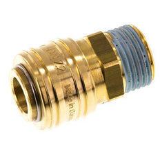 Brass DN 7.2 (Euro) Air Coupling Socket G 1/2 inch Male Double Shut-Off