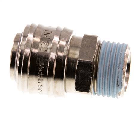 Nickel-plated Brass DN 7.2 (Euro) Air Coupling Socket G 1/2 inch Male
