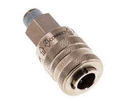 Nickel-plated Brass DN 7.8 Safety Air Coupling Socket R 1/4 inch Male