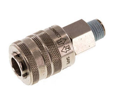 Nickel-plated Brass DN 7.8 Safety Air Coupling Socket R 1/4 inch Male