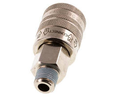 Nickel-plated Brass DN 7.8 Safety Air Coupling Socket R 1/4 inch Male