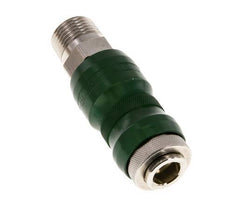 Nickel-plated Brass DN 7.8 Safety Air Coupling Socket with Slide Sleeve R 1/2 inch Male