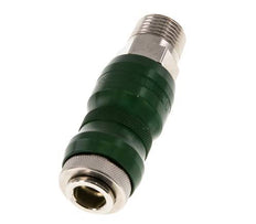 Nickel-plated Brass DN 7.8 Safety Air Coupling Socket with Slide Sleeve R 1/2 inch Male