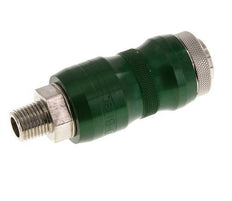 Nickel-plated Brass DN 7.8 Safety Air Coupling Socket with Slide Sleeve R 1/4 inch Male