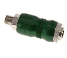 Nickel-plated Brass DN 7.8 Safety Air Coupling Socket with Slide Sleeve R 1/4 inch Male