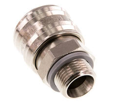 Nickel-plated Brass DN 7.2 (Euro) Air Coupling Socket G 3/8 inch Male Double Shut-Off
