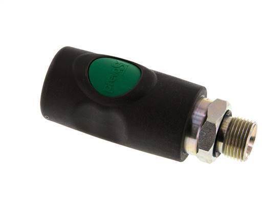 Composite material DN 7.4 Safety Air Coupling Socket with Push Button G 3/8 inch Male