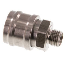 Stainless steel DN 7.2 (Euro) Air Coupling Socket G 1/4 inch Male Double Shut-Off