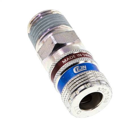 Steel/brass DN 7.6 (7.2 Euro) Safety Air Coupling Socket R 1/2 inch Male