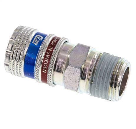 Steel/brass DN 7.6 (7.2 Euro) Safety Air Coupling Socket R 1/2 inch Male