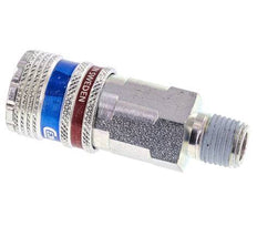 Steel/brass DN 7.6 (7.2 Euro) Safety Air Coupling Socket R 1/4 inch Male