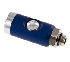 Hardened steel DN 7.4 Safety Air Coupling Socket with Push Button G 1/4 inch Male