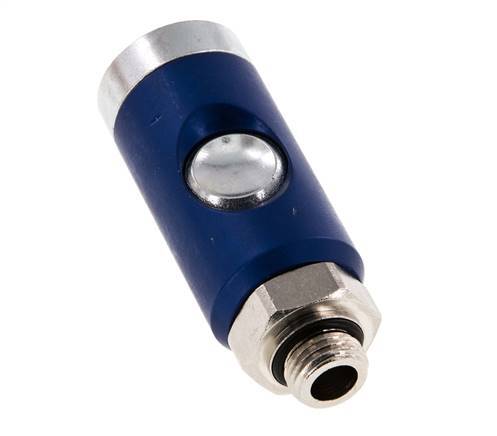 Hardened steel DN 7.4 Safety Air Coupling Socket with Push Button G 1/4 inch Male