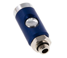 Hardened steel DN 7.4 Safety Air Coupling Socket with Push Button G 1/4 inch Male