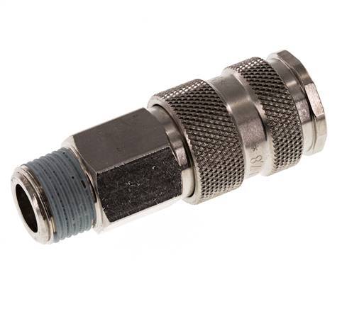 Hardened steel DN 7.8 Air Coupling Socket R 3/8 inch Male