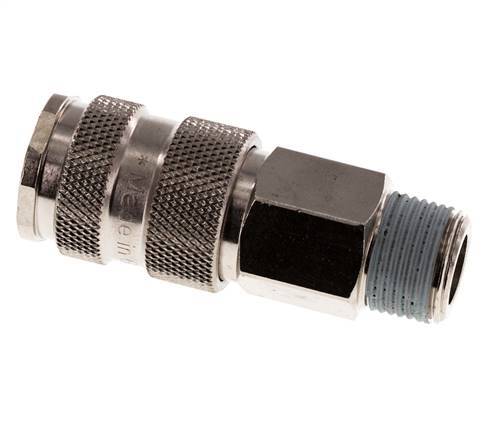 Hardened steel DN 7.8 Air Coupling Socket R 3/8 inch Male
