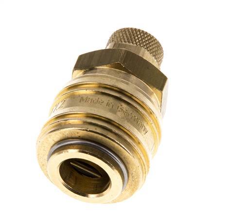 Brass DN 7.2 (Euro) Air Coupling Socket 6x8 mm Union Nut