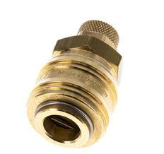 Brass DN 7.2 (Euro) Air Coupling Socket 6x8 mm Union Nut