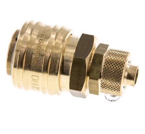 Brass DN 7.2 (Euro) Air Coupling Socket 8x10 mm Union Nut