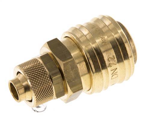 Brass DN 7.2 (Euro) Air Coupling Socket 9x12 mm Union Nut