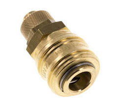 Brass DN 7.2 (Euro) Air Coupling Socket 9x12 mm Union Nut