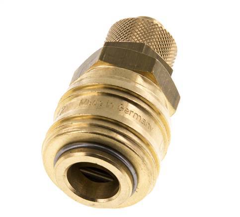 Brass DN 7.2 (Euro) Air Coupling Socket 9x12 mm Union Nut