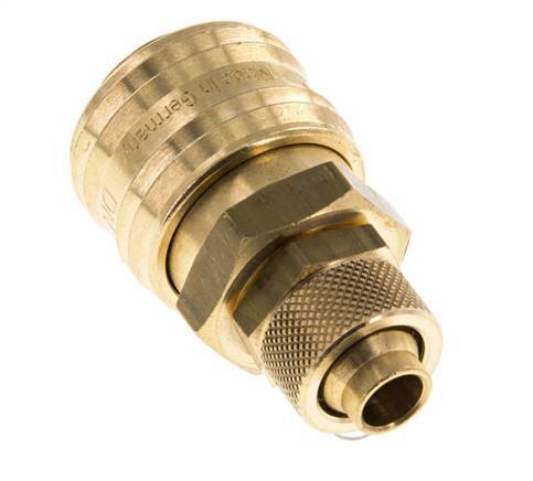 Brass DN 7.2 (Euro) Air Coupling Socket 9x12 mm Union Nut
