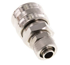 Nickel-plated Brass DN 7.2 (Euro) Air Coupling Socket 9x12 mm Union Nut