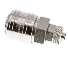 Latón niquelado DN 7,2 (Euro) Racor de acoplamiento de aire Tuerca de unión 6x8 mm Cierre doble