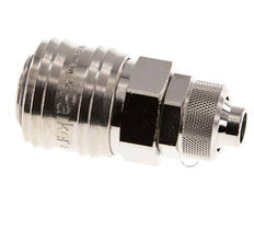 Nickel-plated Brass DN 7.2 (Euro) Air Coupling Socket 9x12 mm Union Nut Double Shut-Off