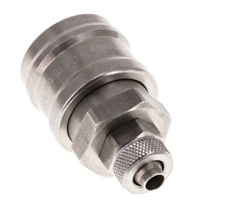 Stainless steel DN 7.2 (Euro) Air Coupling Socket 6x8 mm Union Nut