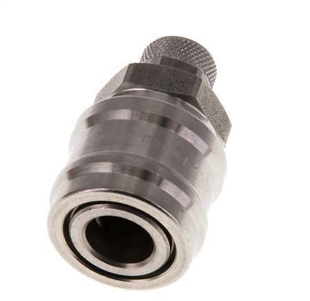 Stainless steel DN 7.2 (Euro) Air Coupling Socket 6x8 mm Union Nut Double Shut-Off