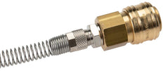 Latón DN 7.2 (Euro) Acoplamiento de aire Toma 8x10 mm Tuerca de racor Bend-Protect Orientable