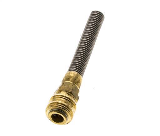 Brass DN 7.2 (Euro) Air Coupling Socket 9x12 mm Union Nut Bend-Protect