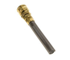 Brass DN 7.2 (Euro) Air Coupling Socket 9x12 mm Union Nut Bend-Protect