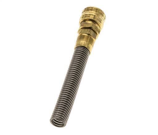 Brass DN 7.2 (Euro) Air Coupling Socket 9x12 mm Union Nut Bend-Protect