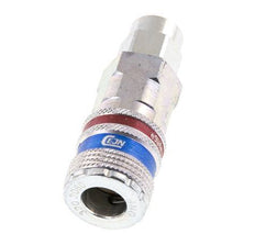 Steel/brass DN 7.6 (7.2 Euro) Safety Air Coupling Socket 6.5x10 mm (streamline) Union Nut